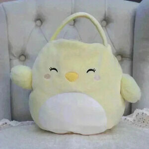 Squishmallows Ivanna the Yellow Chick Easter Basket Pail